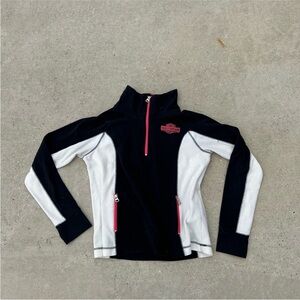 Harley-Davidson Women’s Quarter-Zip Fleece Pullover- Tagged Large, fits like a M
